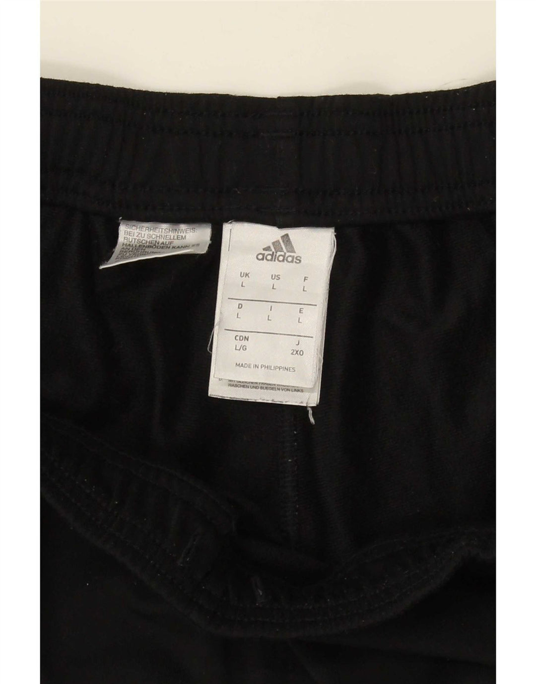 Calça de treino masculina Adidas grande poliéster preto