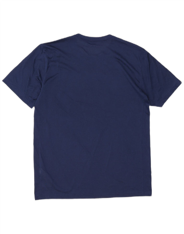 Camiseta Nike Masculina Dri Fit Graphic Top Médio Azul Marinho Poliéster