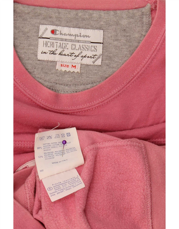Jumper de moletom feminino Champion Heritage Classics UK 14 rosa médio