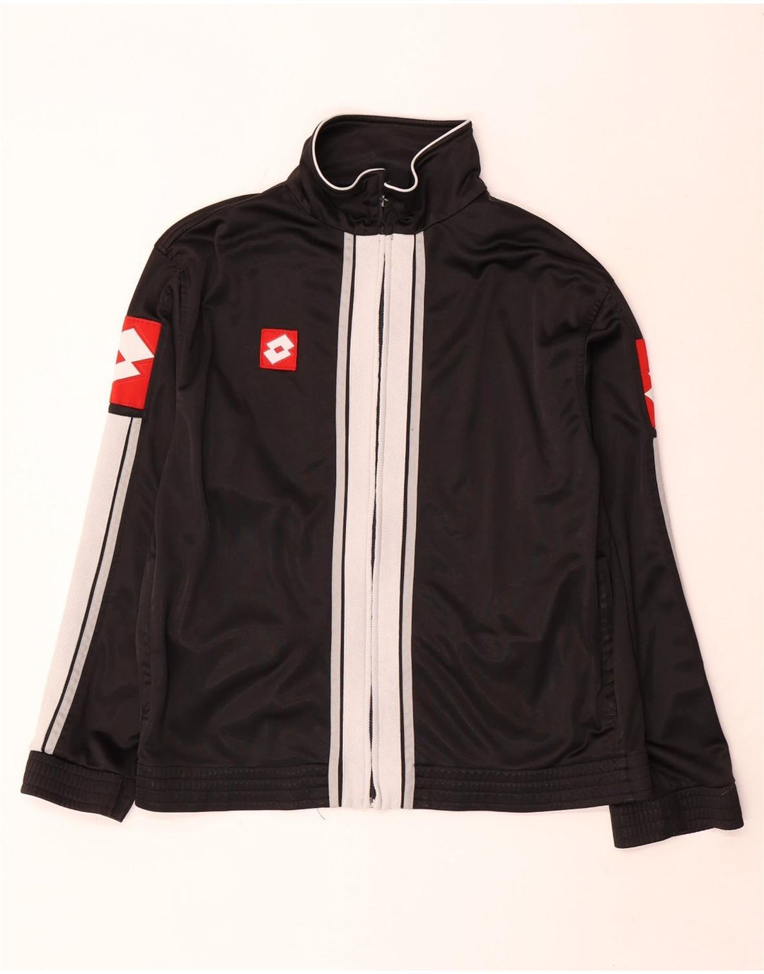 Lotto Mens Graphic Tracksuit Top Jacket XL Preto Colorblock Poliéster