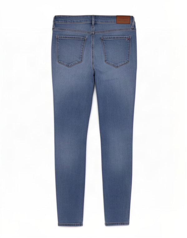Tommy Hilfiger Feminino Como Skinny Jeans W31 L30 Azul Algodão