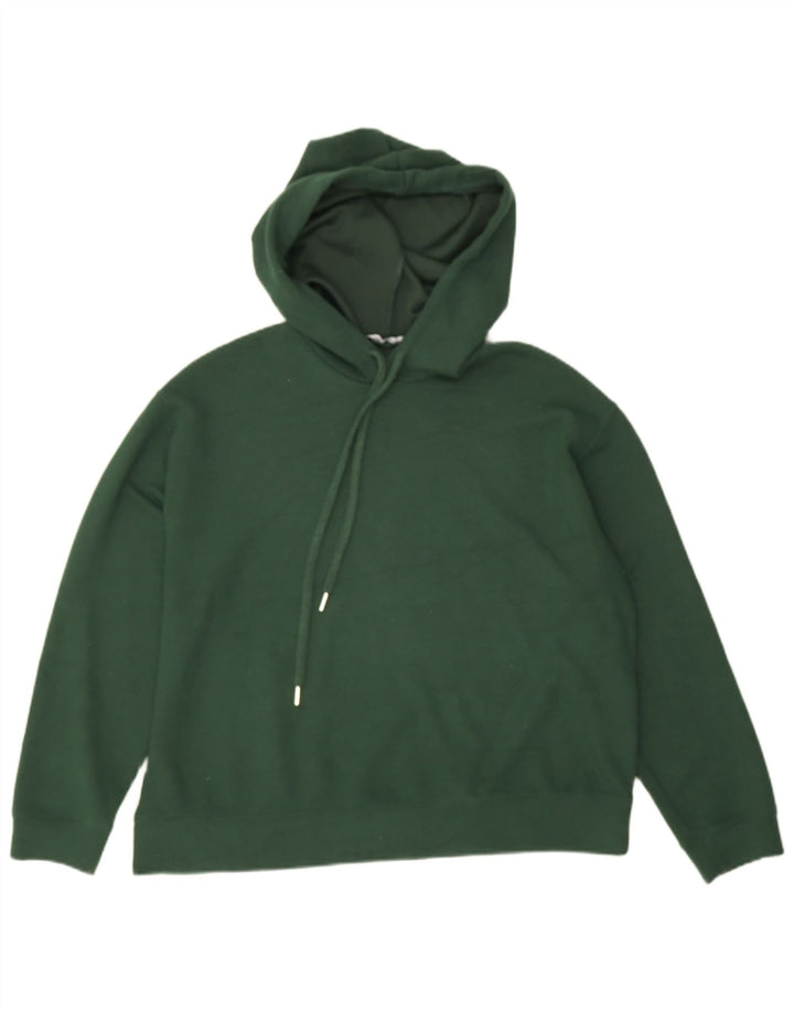 Zara Womens Oversized Hoodie Jumper UK 10 Pequeno Poliéster Verde