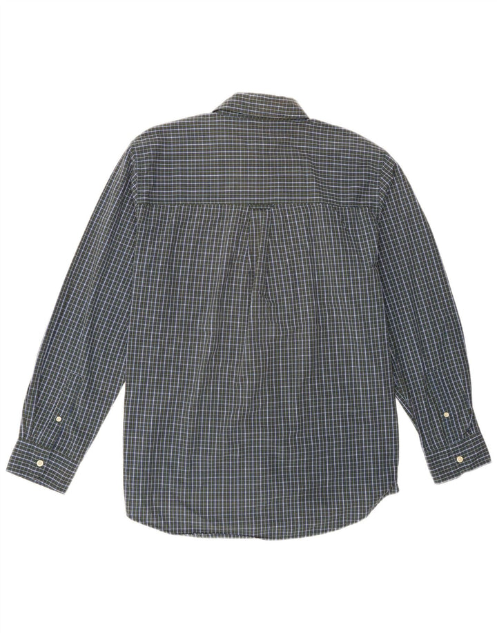 Camisa masculina Chaps Easy Care grande algodão xadrez verde