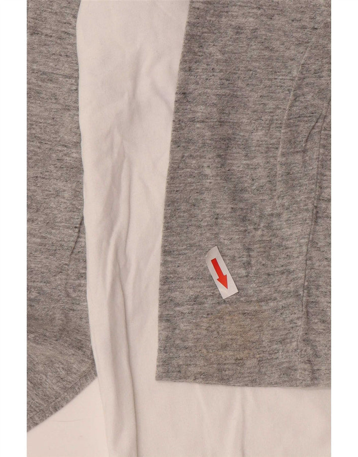 Top masculino Superdry manga comprida grande algodão colorblock branco