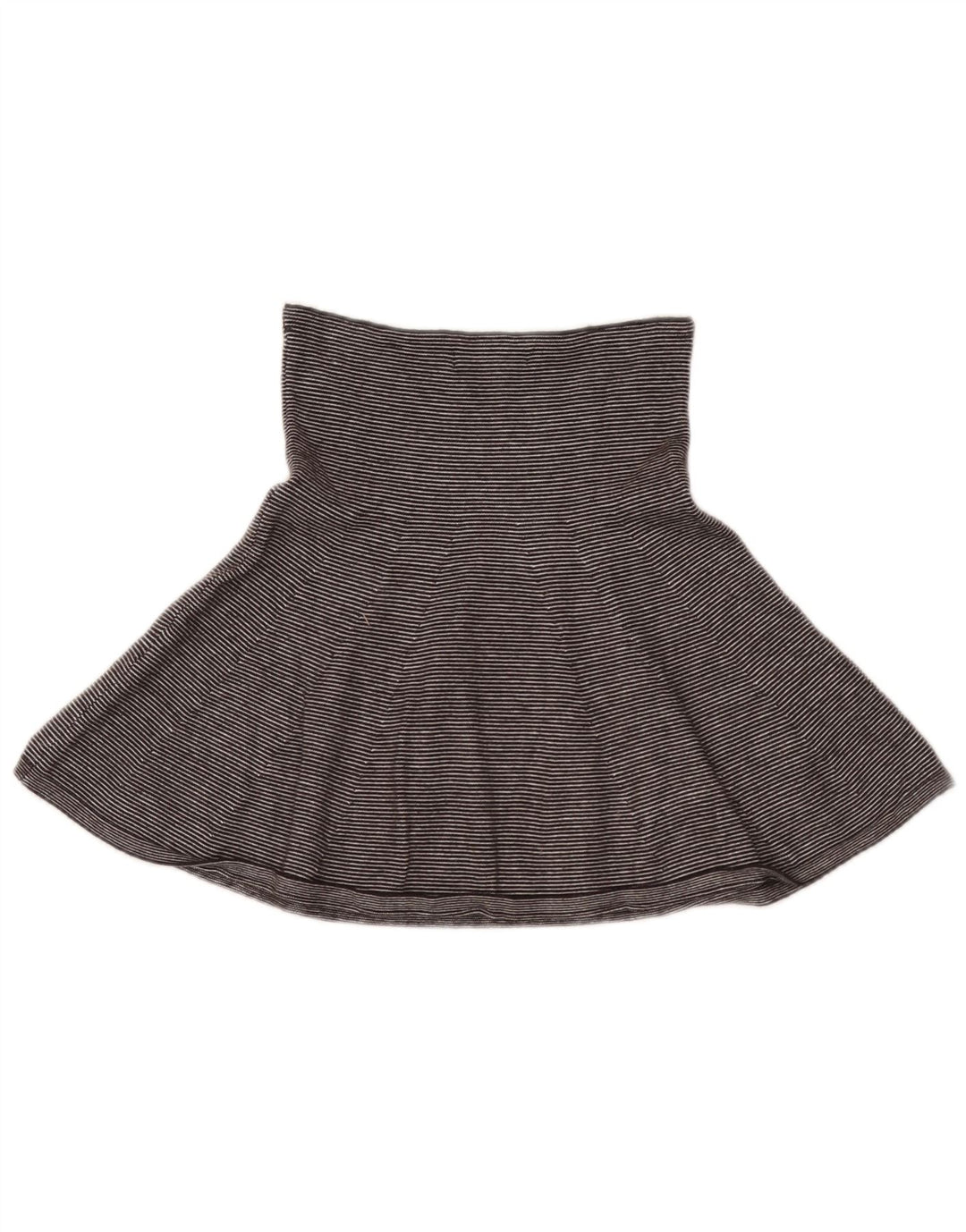 Mini saia feminina Zara pequena W26 cinza risca de giz viscose