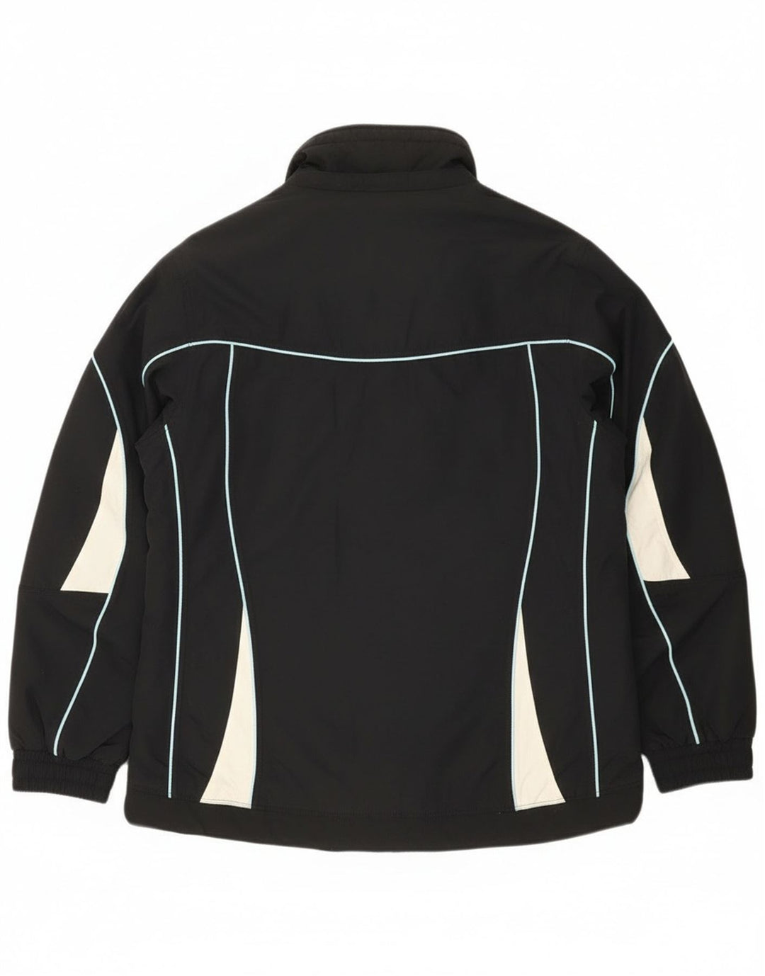Jaqueta corta-vento feminina West Scout Reino Unido 16 grande bloco colorido preto de nylon