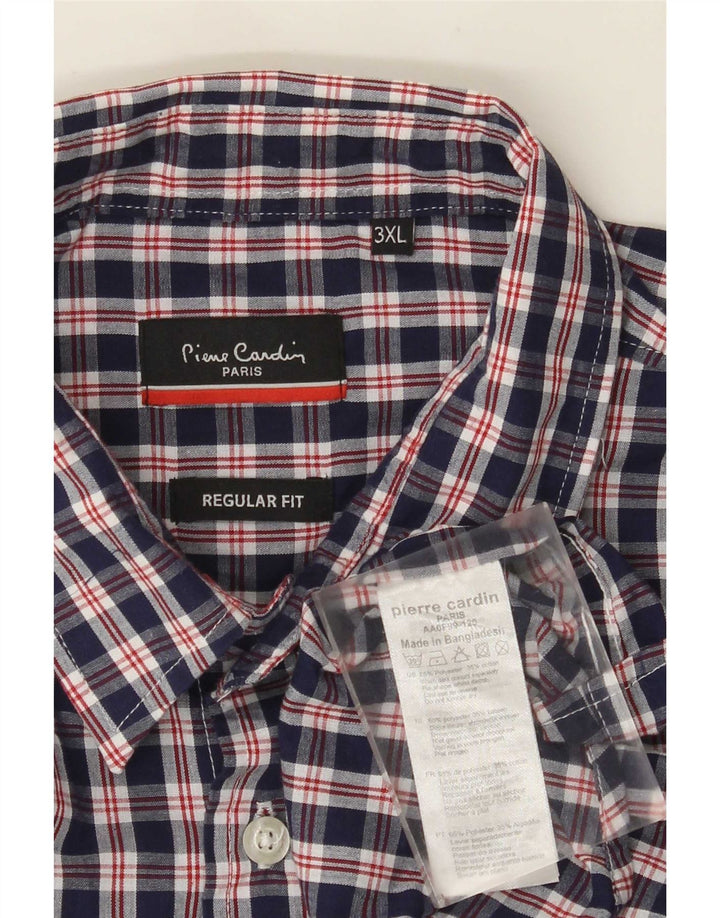 Camisa masculina Pierre Cardin Regular Fit 3XL azul marinho poliéster