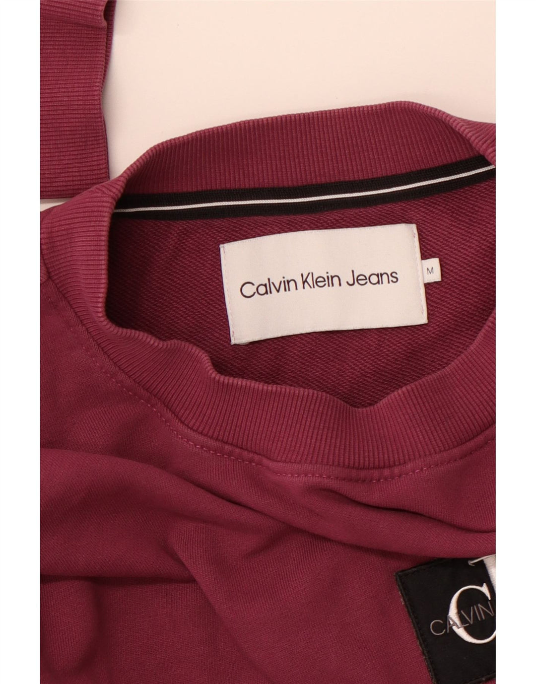 CALVIN KLEIN JEANS moletom gráfico masculino jumper médio roxo