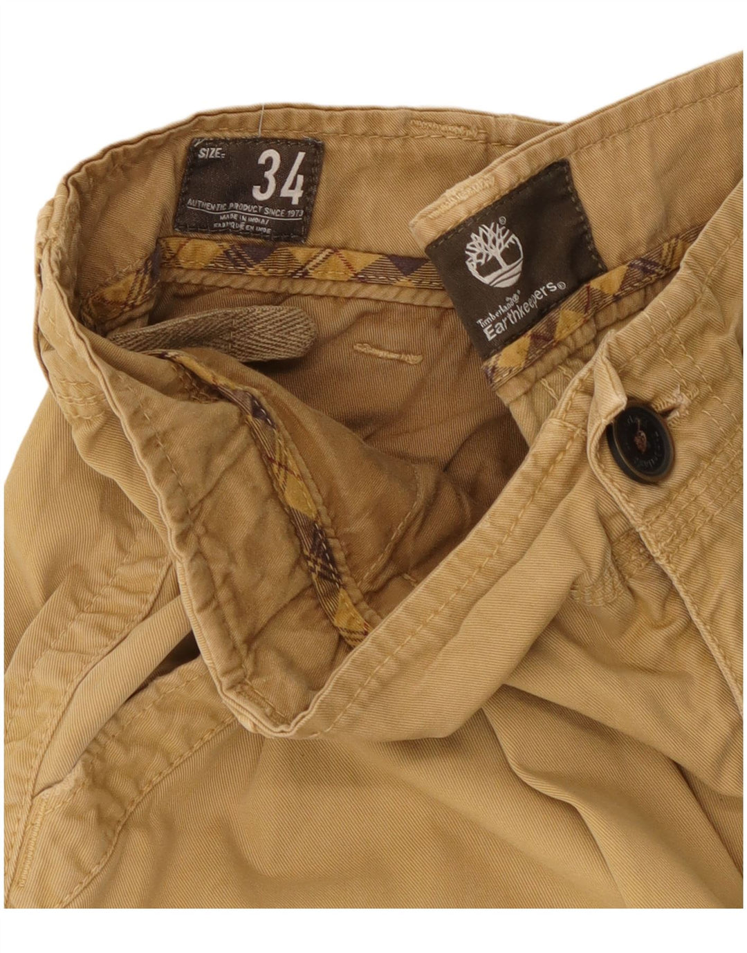 TIMBERLAND Mens Earthkeepers Cargo Shorts W34 Grande Bege