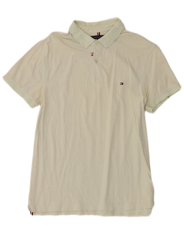 Camisa polo masculina Tommy Hilfiger XL verde manchada