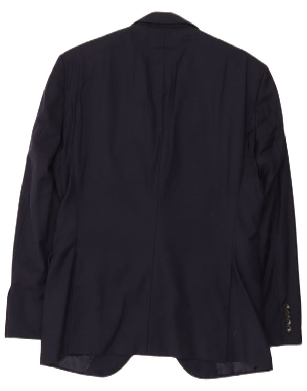 Jaqueta blazer masculina Hugo Boss sob medida de 2 botões Reino Unido 36 pequena azul marinho