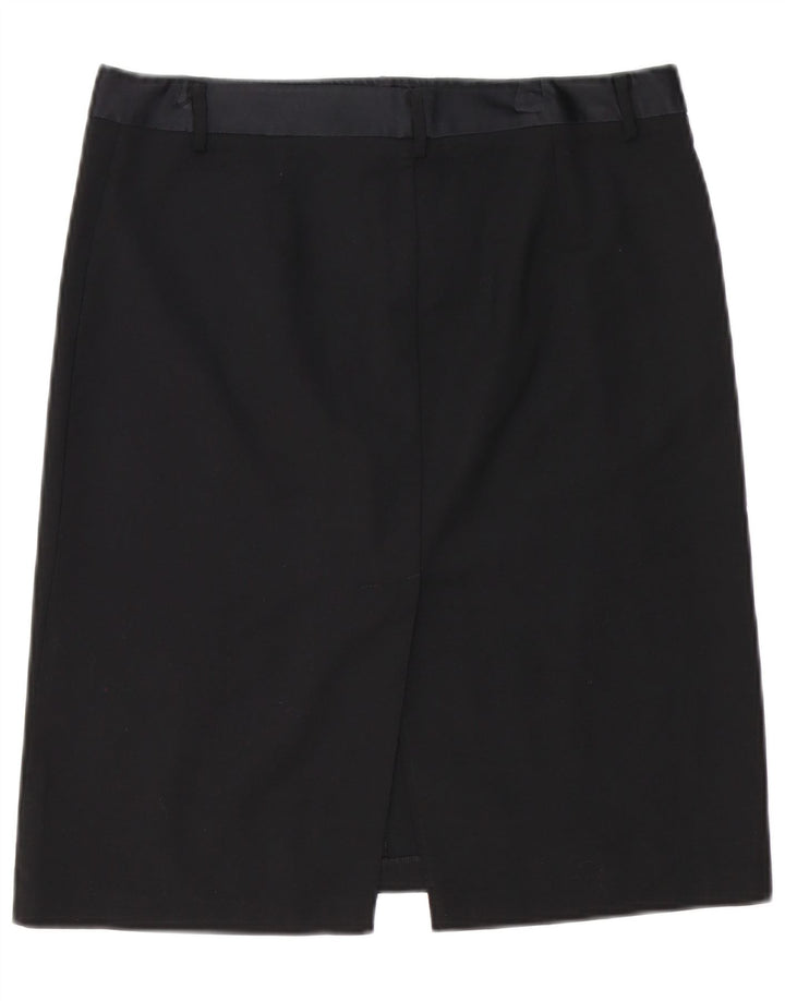 Saia reta feminina Benetton W32 grande preta