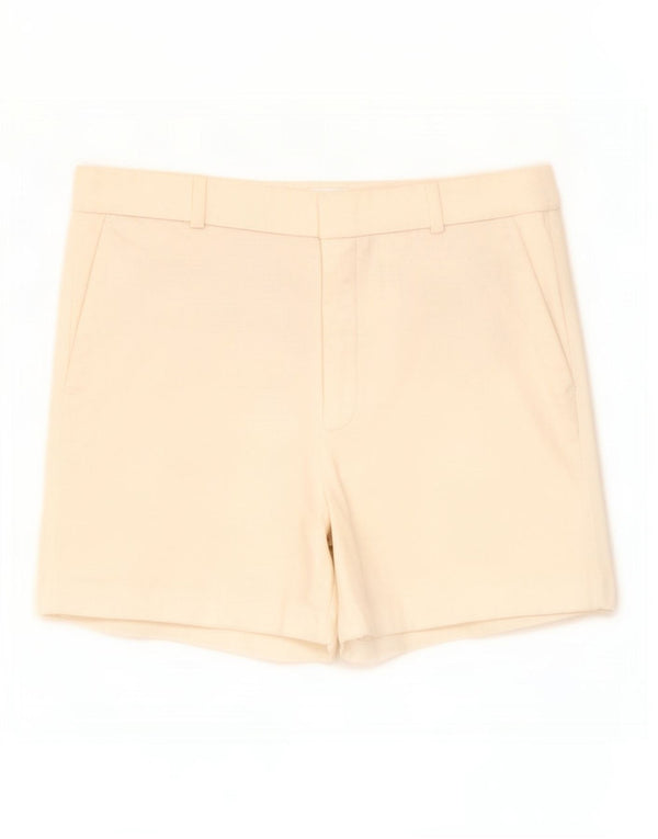 Zara Womens Chino Shorts Pequeno W27 Branco