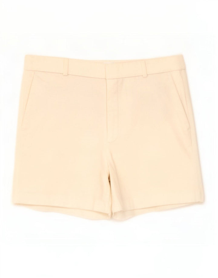 Zara Womens Chino Shorts Pequeno W27 Branco