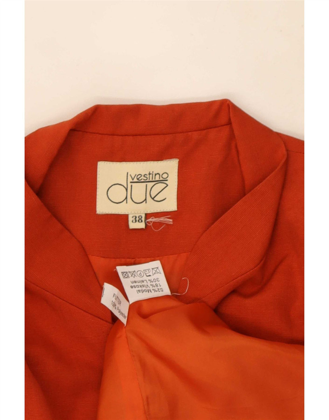 Sobretudo feminino Vestino Due EU 38 Médio Laranja Paisley Modal