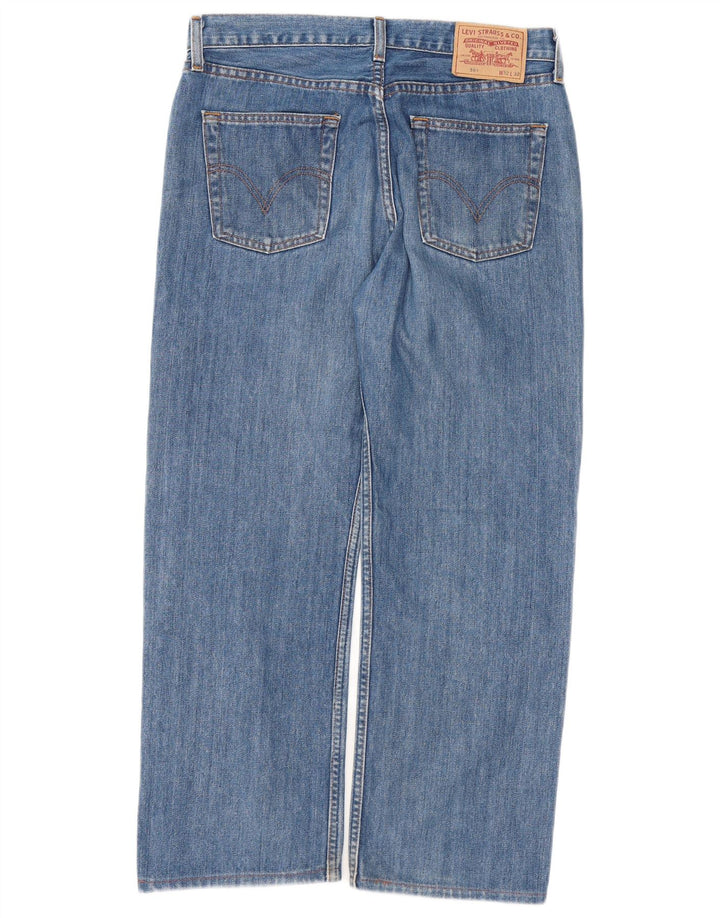 LEVI'S Masculino 581 Straight Jeans W32 L26 Azul Algodão
