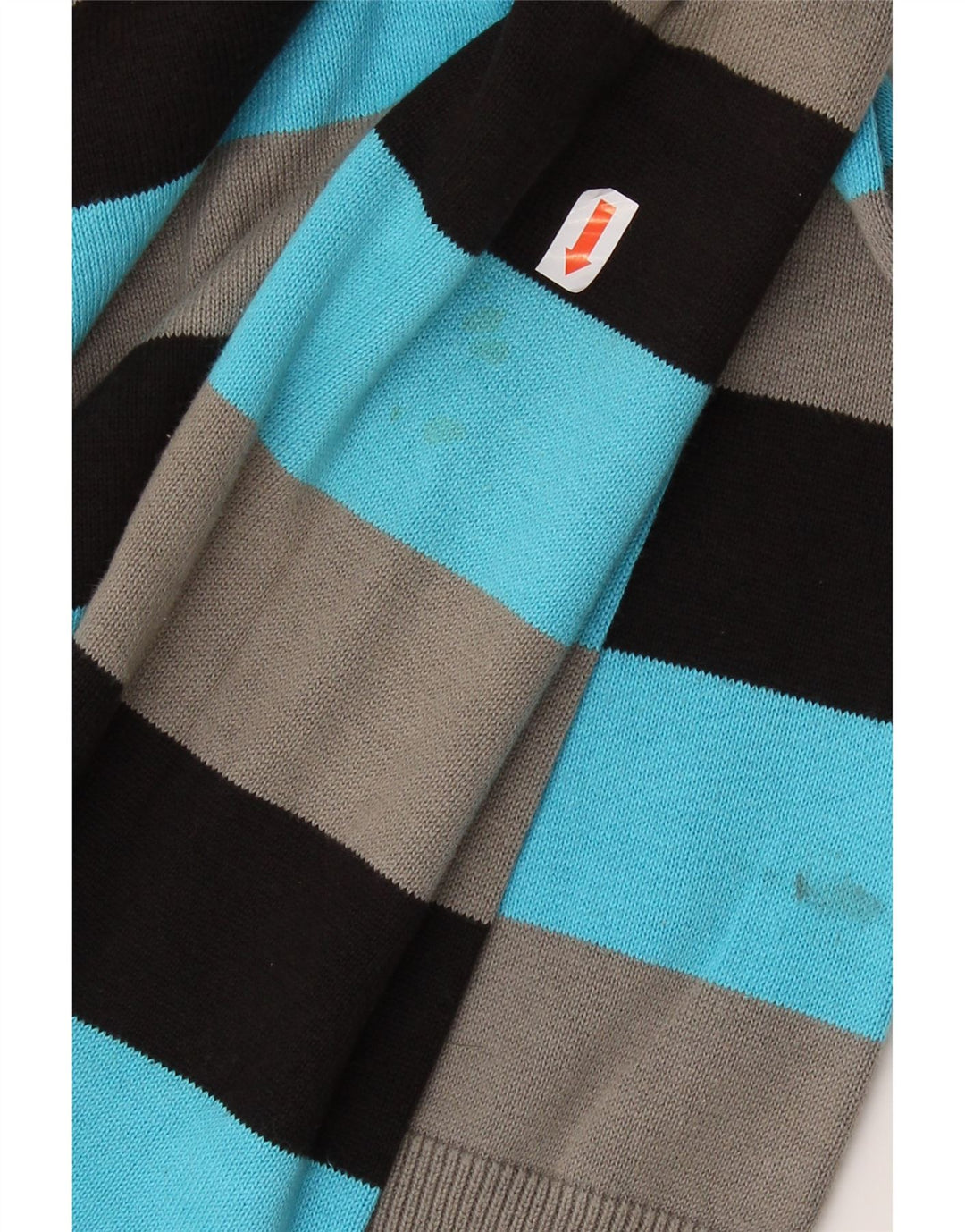 PUMA Mens Crew Neck Jumper Sweater XL Blue Striped Cotton Vintage Puma and Second-Hand Puma from Messina Hembry 