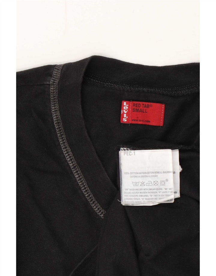 Top masculino Levi's manga comprida pequeno algodão preto