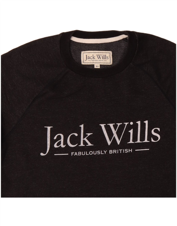 JACK WILLS Suéter gráfico masculino XS preto