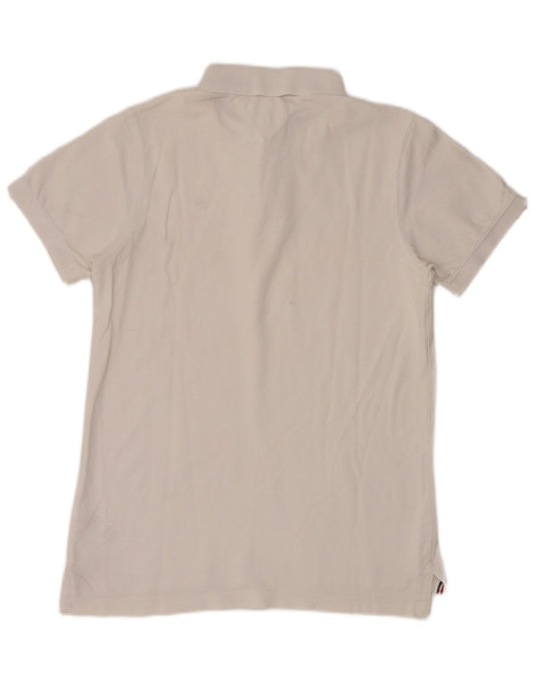 Camisa polo masculina Tommy Hilfiger de algodão branco médio