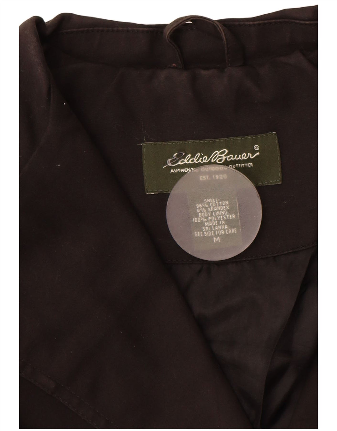 Jaqueta blazer feminina EDDIE BAUER com 3 botões Reino Unido 14 algodão preto médio