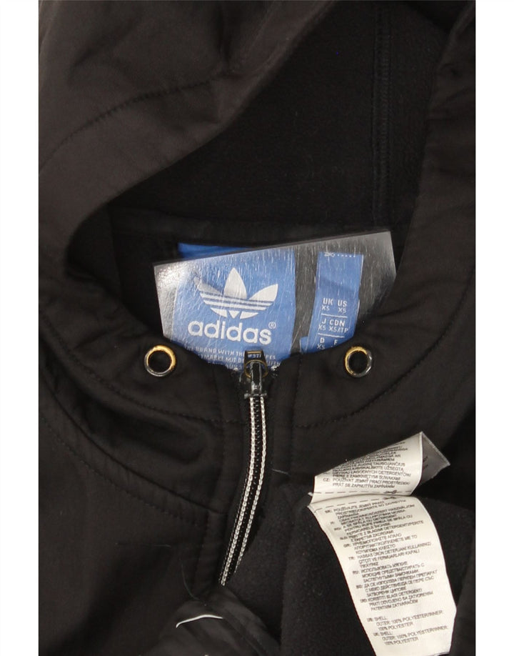 Adidas Mens Zip Hoodie Sweater XS Poliéster Preto