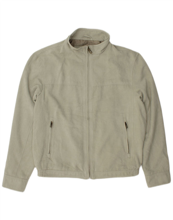 Jaqueta bomber masculina Marks & Spencer UK 38 poliéster verde médio
