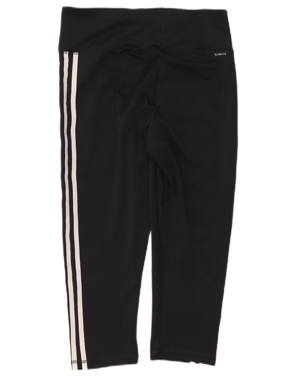 Adidas Womens Climalite Capri Leggings UK 12/14 Médio Preto Poliéster