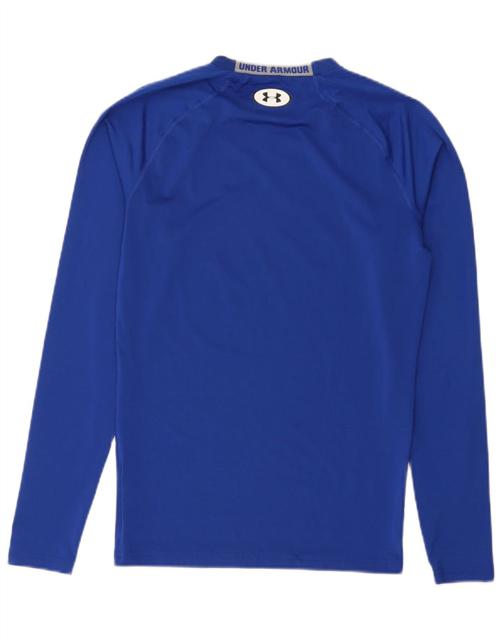 Under Armour Mens Heat Gear Graphic Top Manga Longa Grande Poliéster Azul