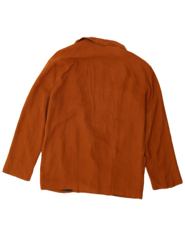 Jaqueta blazer oversized Zara feminina com 1 botão Reino Unido 6 XS marrom