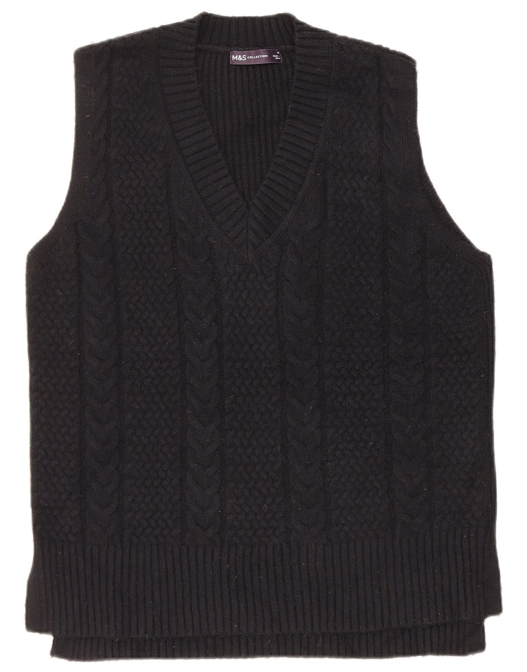 Regata masculina Marks & Spencer com colete médio de poliéster preto