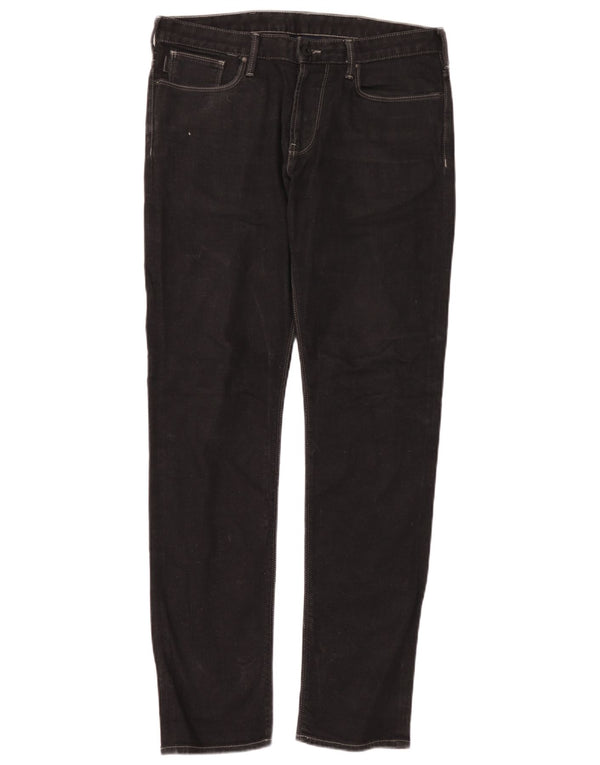 Armani Mens Slim Jeans W32 L34 Algodão Preto