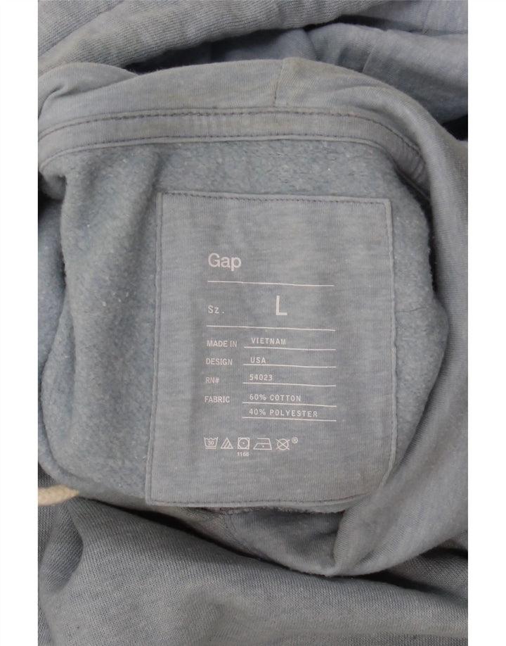 Gap moletom com capuz masculino grande algodão azul