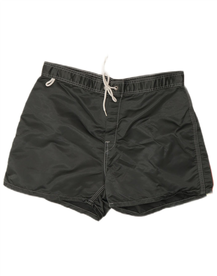 Sundek Mens Natação Shorts Médio Cinza Colourblock Nylon