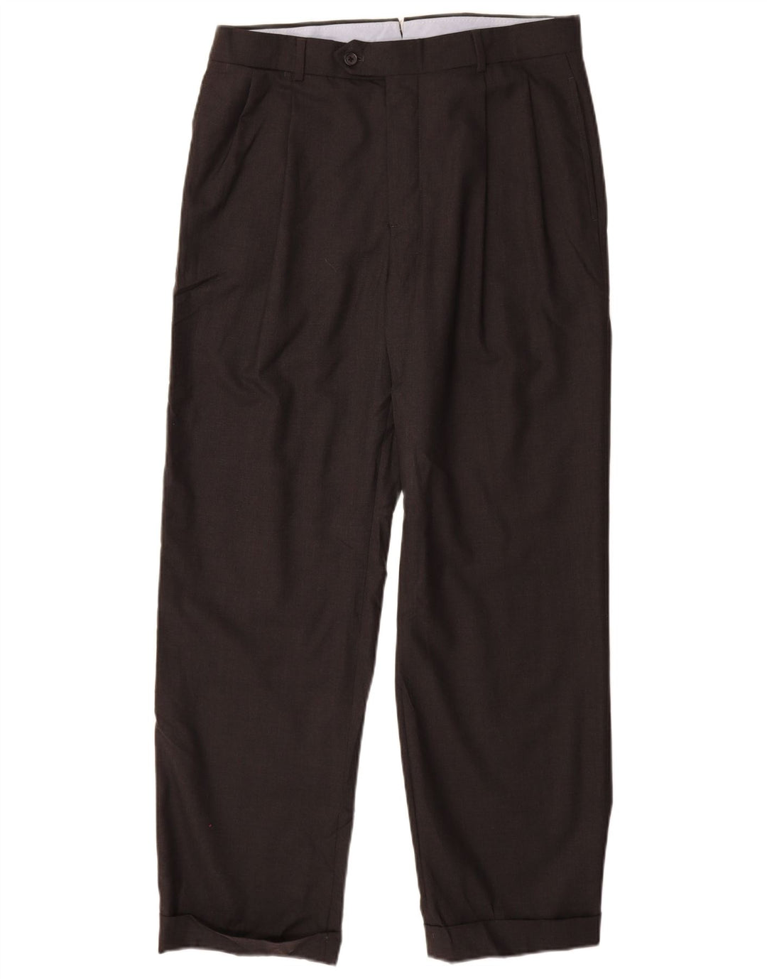 BROOKS BROTHERS Mens Madison Pegged Suit Trousers W33 L30 Grey Wool