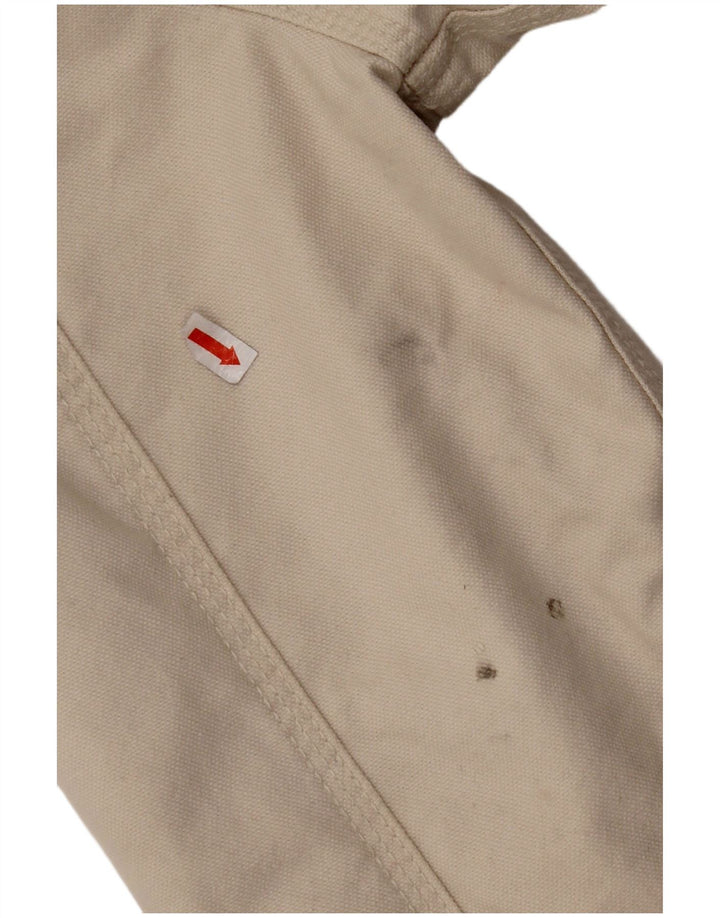 ZARA Mens Bomber Jacket UK 36 Small Beige Cotton