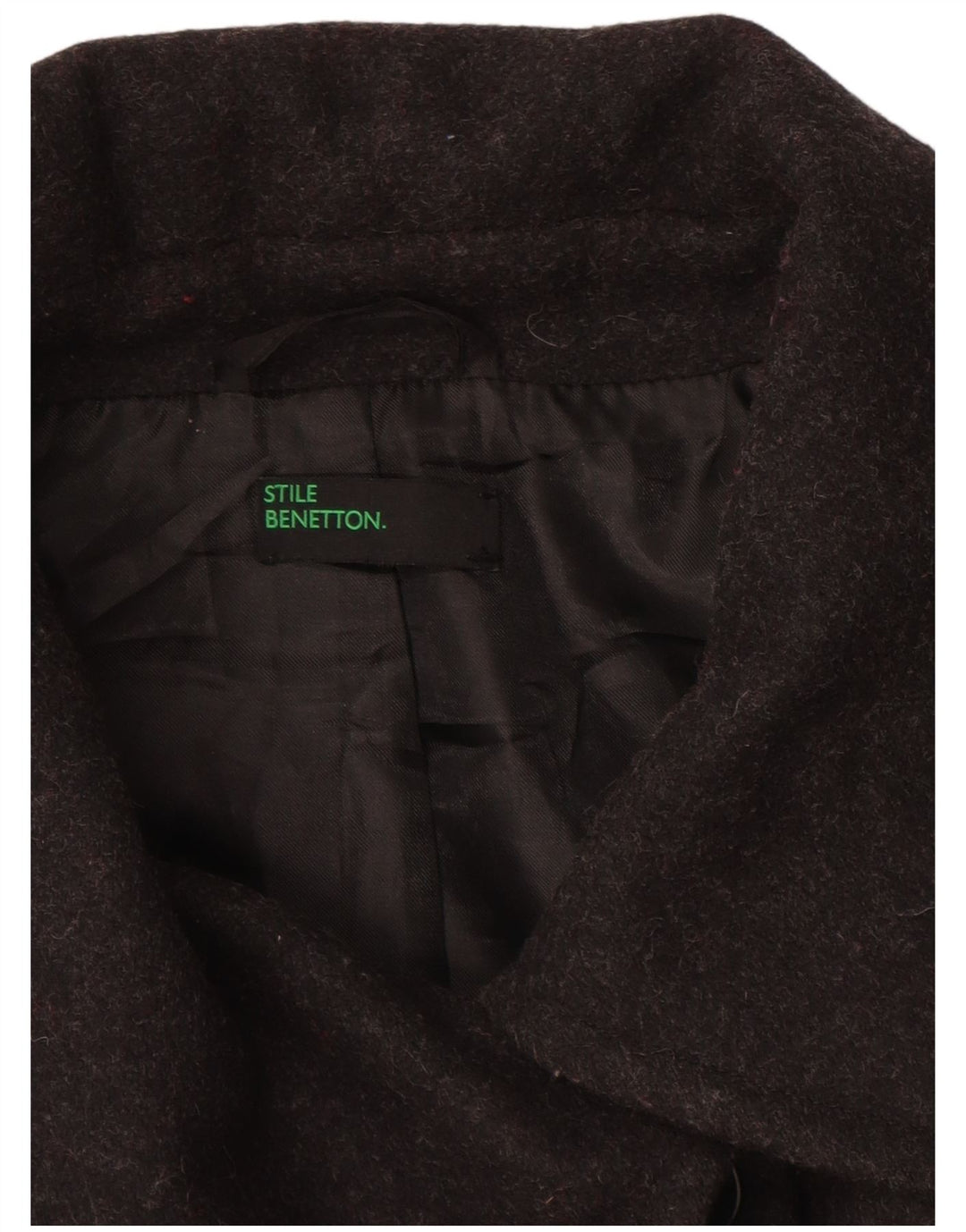 Sobretudo feminino BENETTON IT 46 grande lã cinza