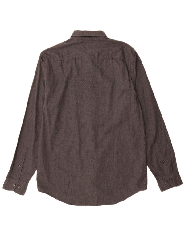 Camisa masculina Tommy Hilfiger algodão manchado cinza médio