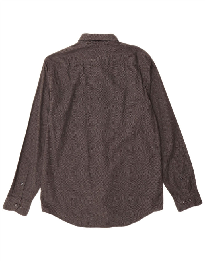 Camisa masculina Tommy Hilfiger algodão manchado cinza médio