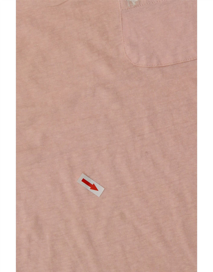 Camiseta feminina Jack Wills UK 12 poliéster rosa médio