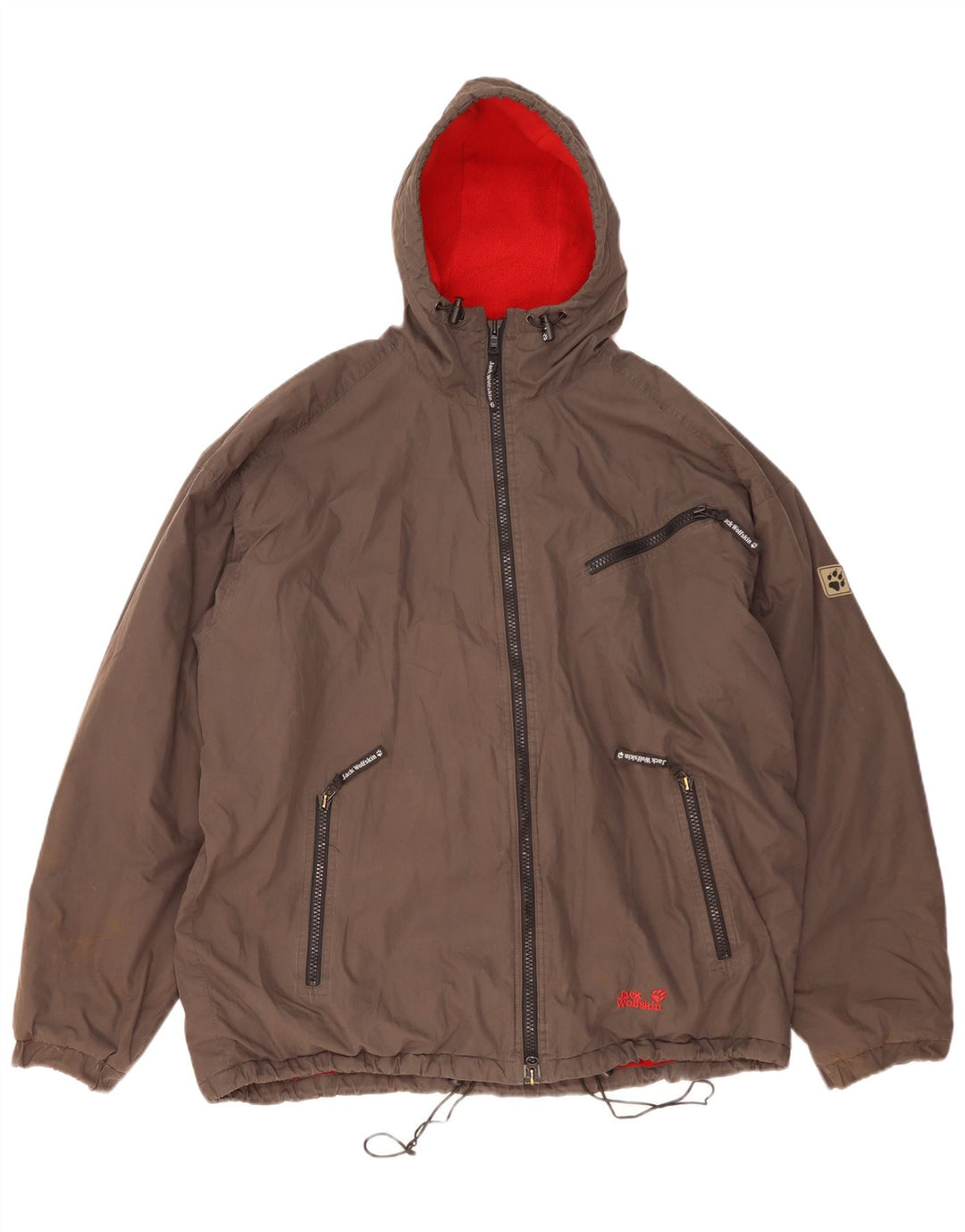 Jaqueta corta-vento masculina Jack Wolfskin Reino Unido 44 2XL poliéster cinza