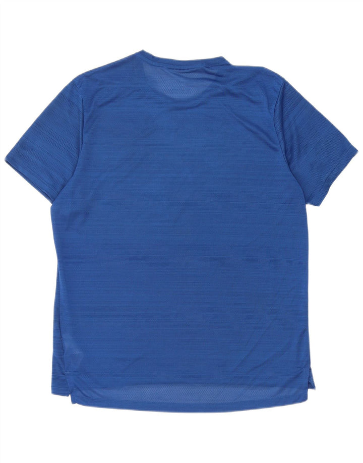 Camiseta masculina Nike Dri Fit Top médio azul risca de giz poliéster
