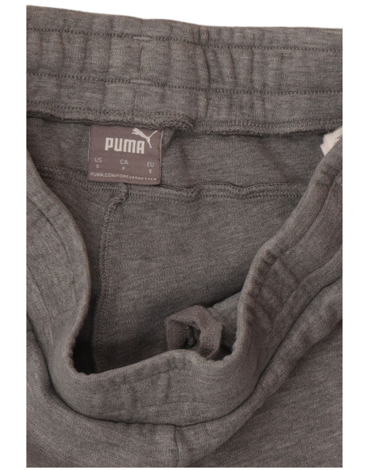 PUMA Mens Tracksuit Trousers Small  Grey Colourblock Cotton