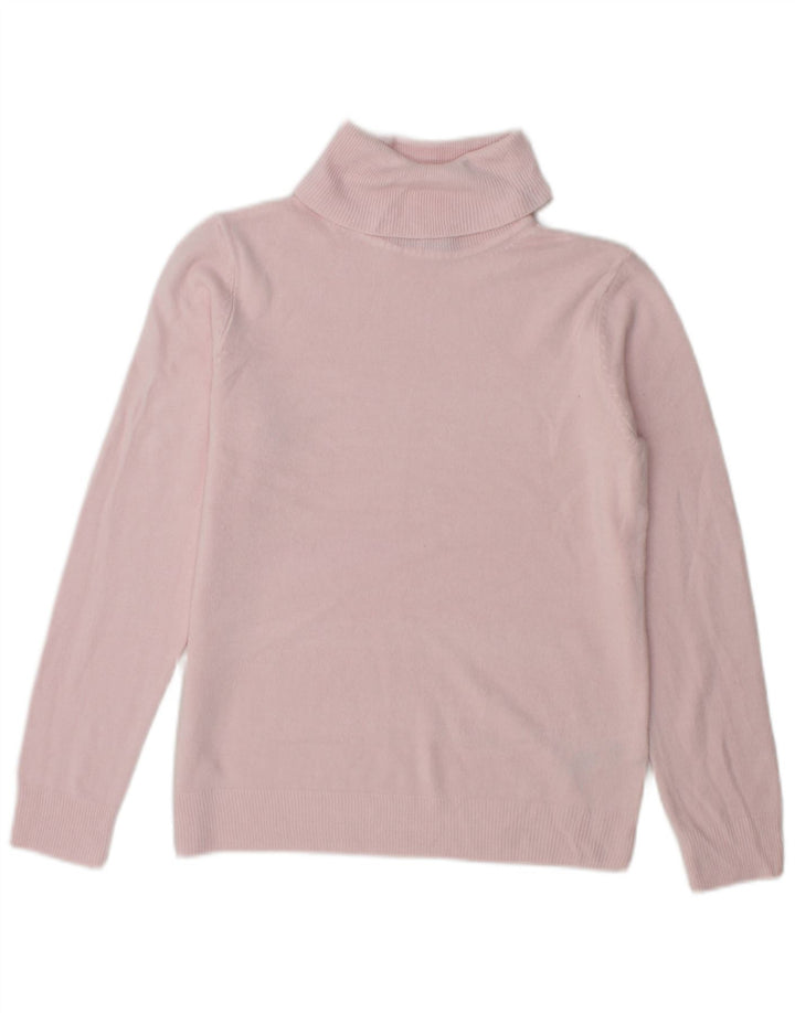 Suéter feminino Marks & Spencer com gola redonda e acrílico rosa pequeno Reino Unido 10