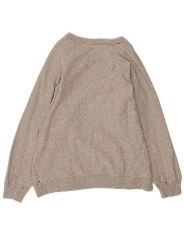 Suéter gráfico feminino vintage UK 14 cinza médio manchado