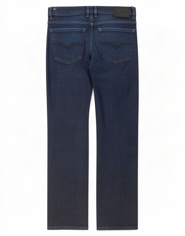 Diesel Mens Zatiny Straight Jeans W32 L32 Azul Marinho Algodão
