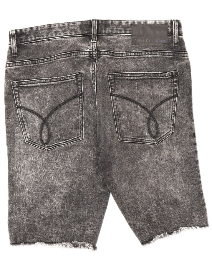 Shorts jeans masculino Calvin Klein W30 algodão cinza médio