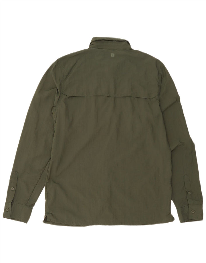 Camisa masculina Mountain Warehouse poliamida cáqui média