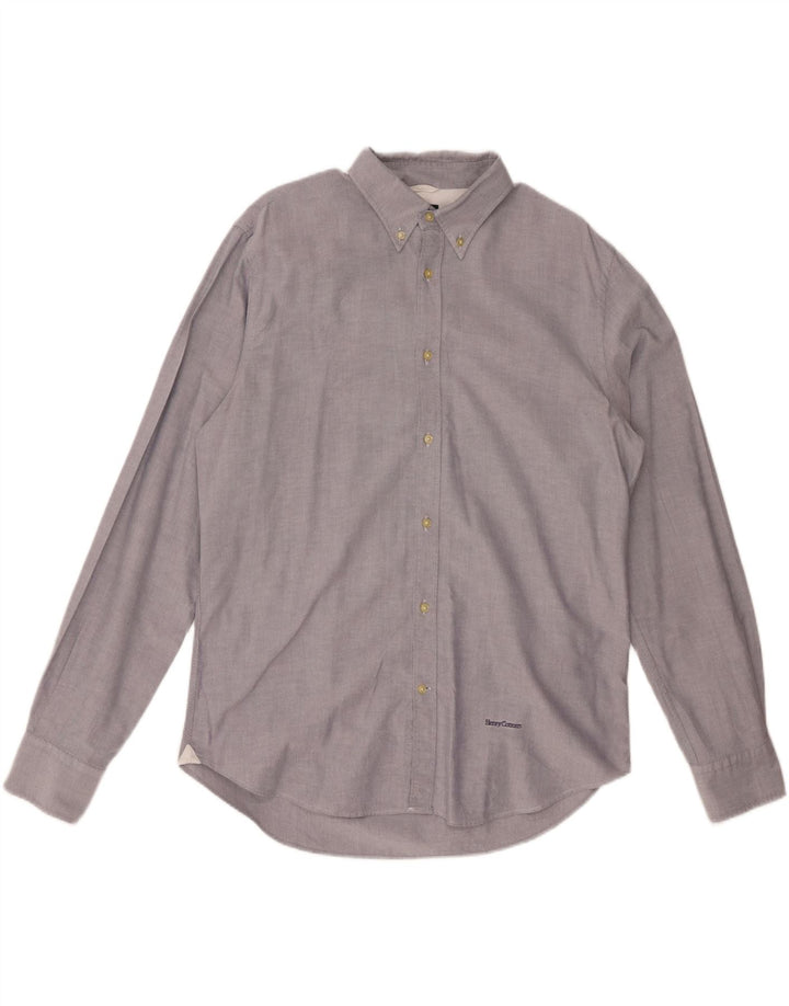 Camisa masculina Henry Cottons tamanho 42 grande algodão cinza