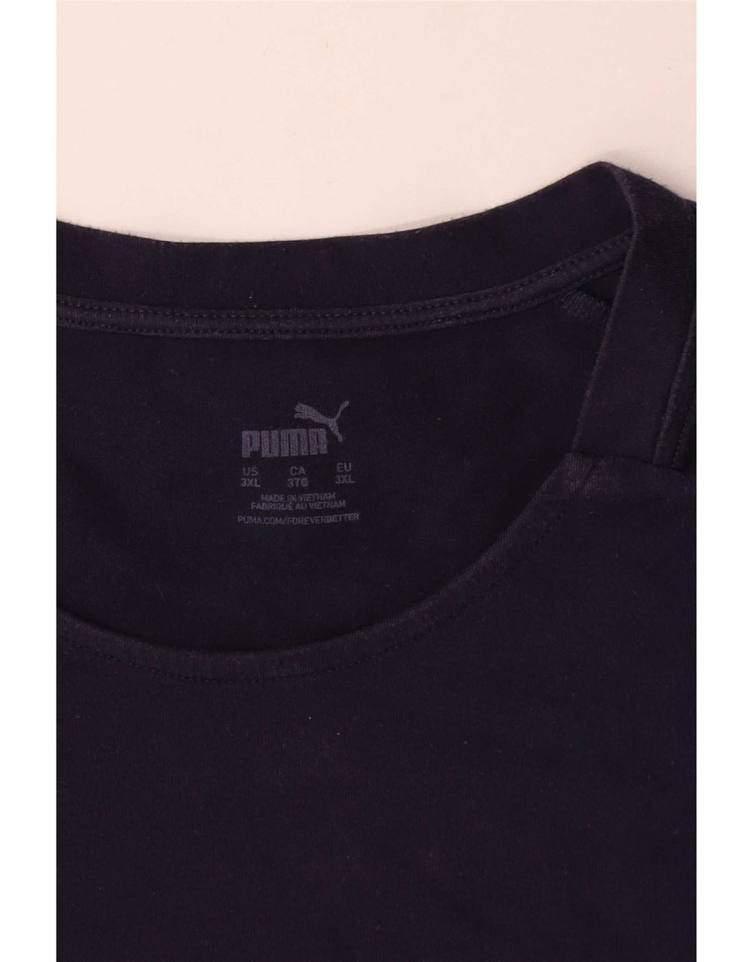 Camiseta masculina Puma Top 3XL algodão azul marinho